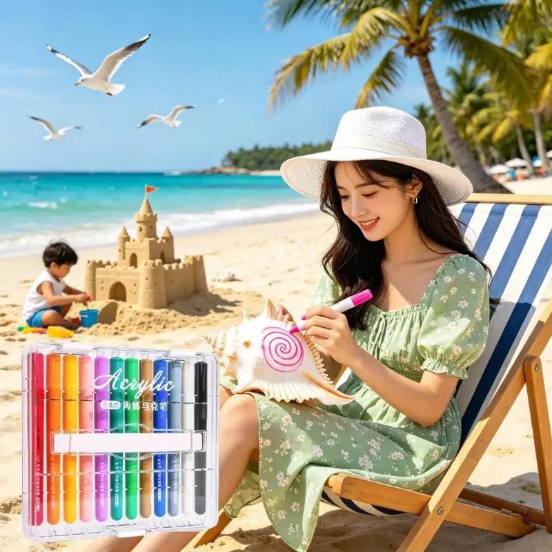 Acrylic Markers Set 12–60 Colors | Artists & Students