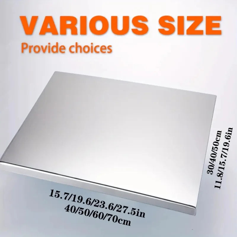 Large Foldable Stainless Steel Cutting Board – Kitchen & BBQ