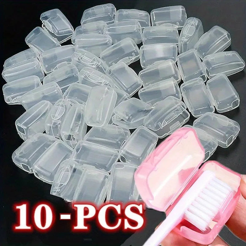 Portable Toothbrush Head Covers 10 Pcs – Dustproof Travel Case