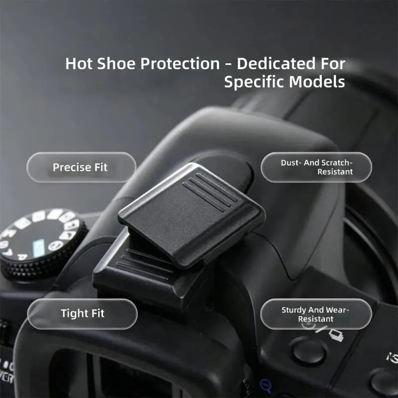 Camera Hot Shoe Cover 2-Pack – Black Matte ABS Caps