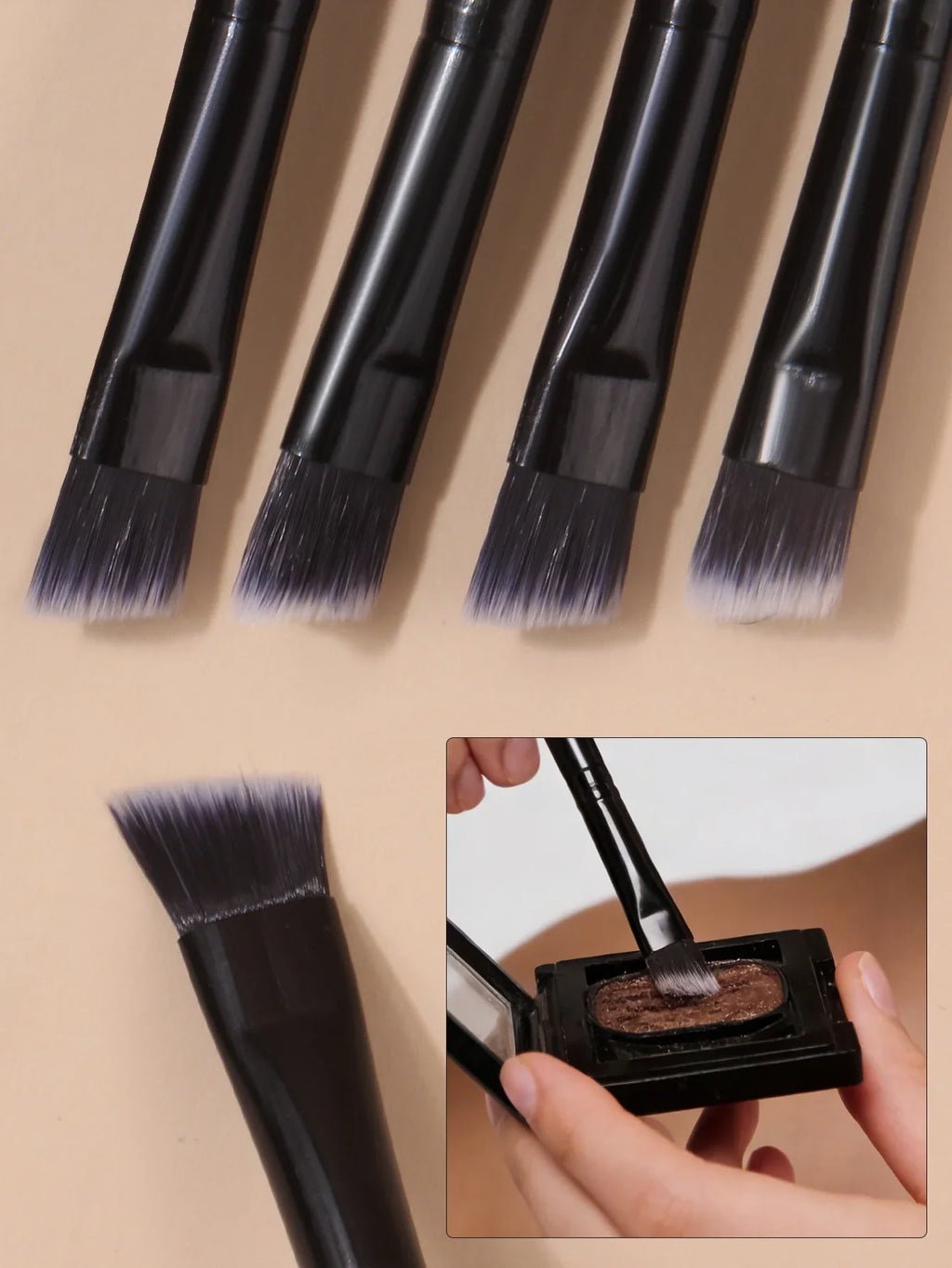 Blade Eyeliner & Eyebrow Brush Set – Ultra Thin Angled Tip