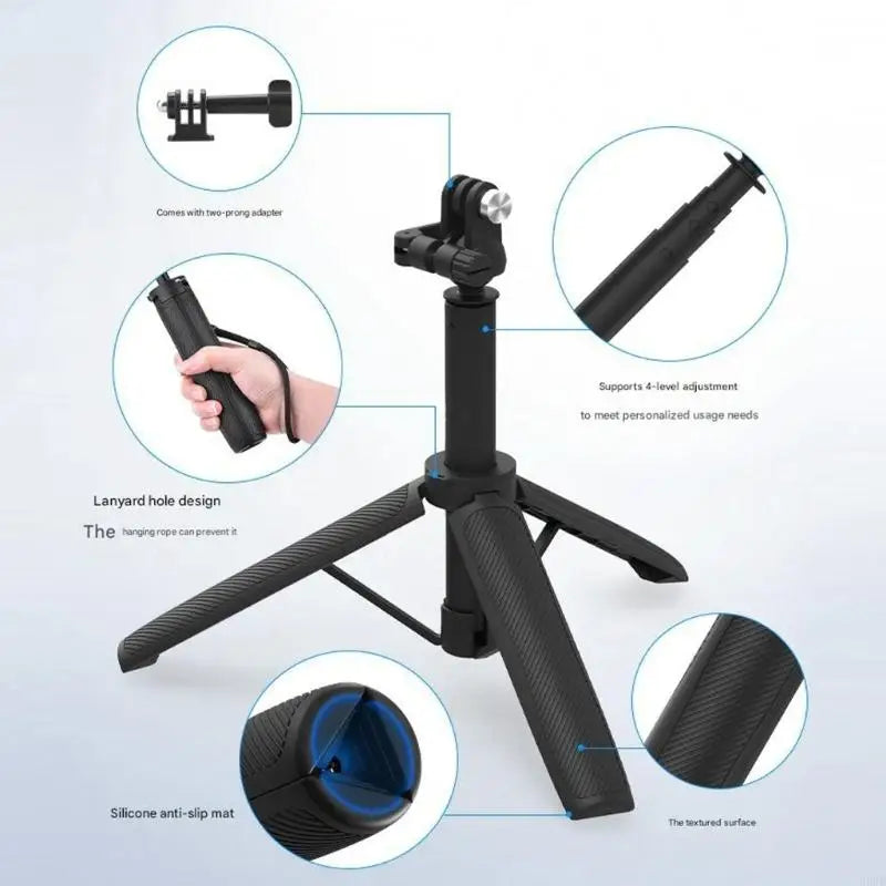 Mini Handheld Tripod 1/4" Screw & Two Claws Mount – Extendable