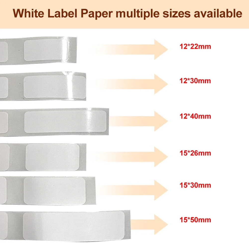 Niimbot Thermal Label Paper – Waterproof White Tape D11 D110