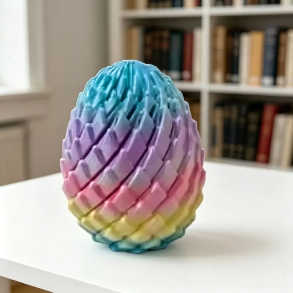 3D Printed Dragon Egg Fidget Toy – Deformable Desk Ornament
