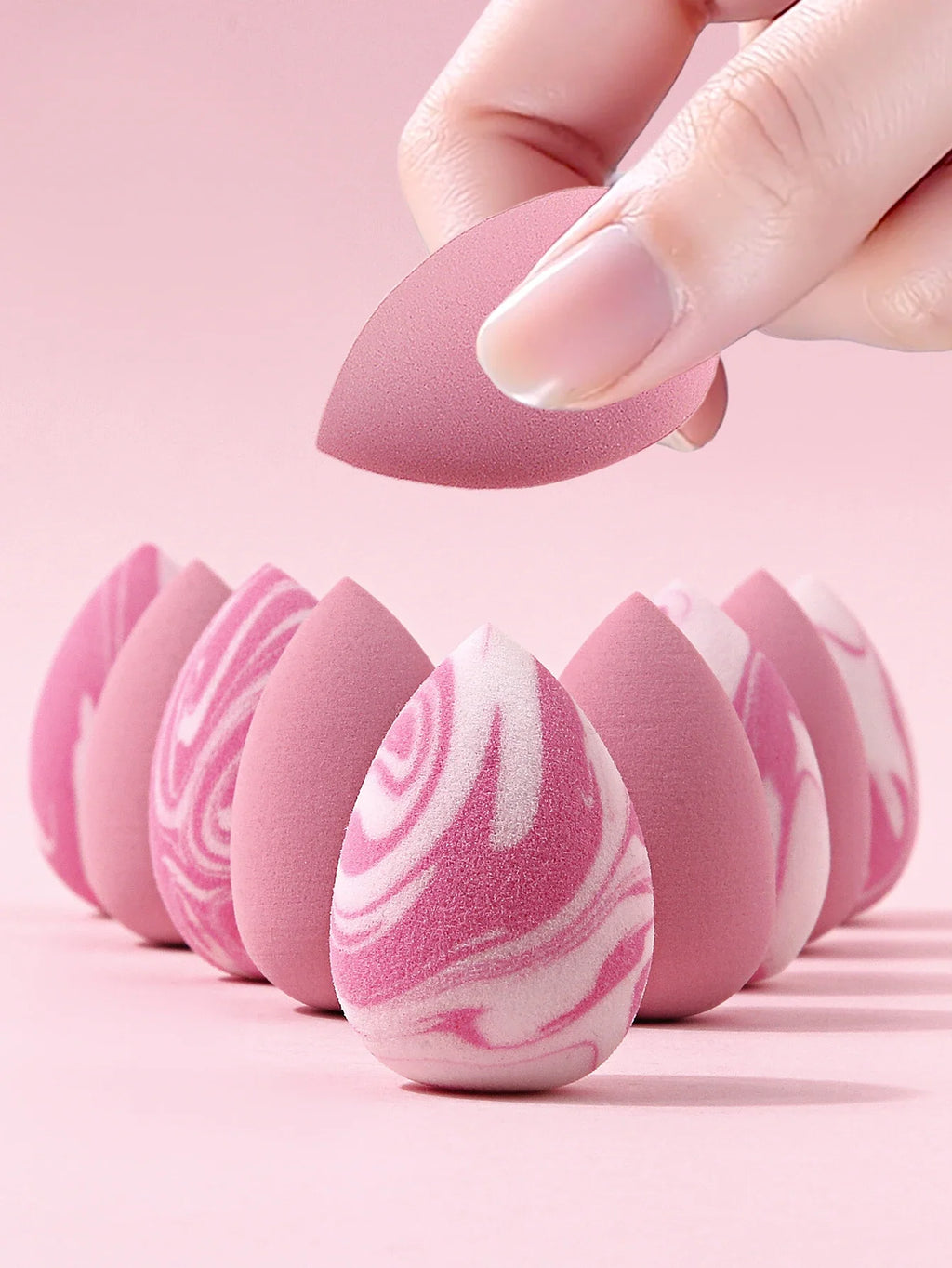 10-Pack Mini Makeup Blending Sponges – Teardrop, Wet & Dry