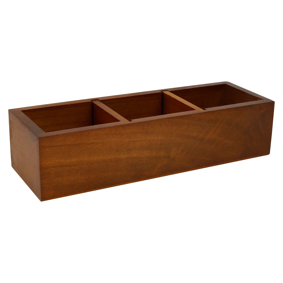 Wooden Tea Bag Organizer Box with Removable Dividers – 3 Slots