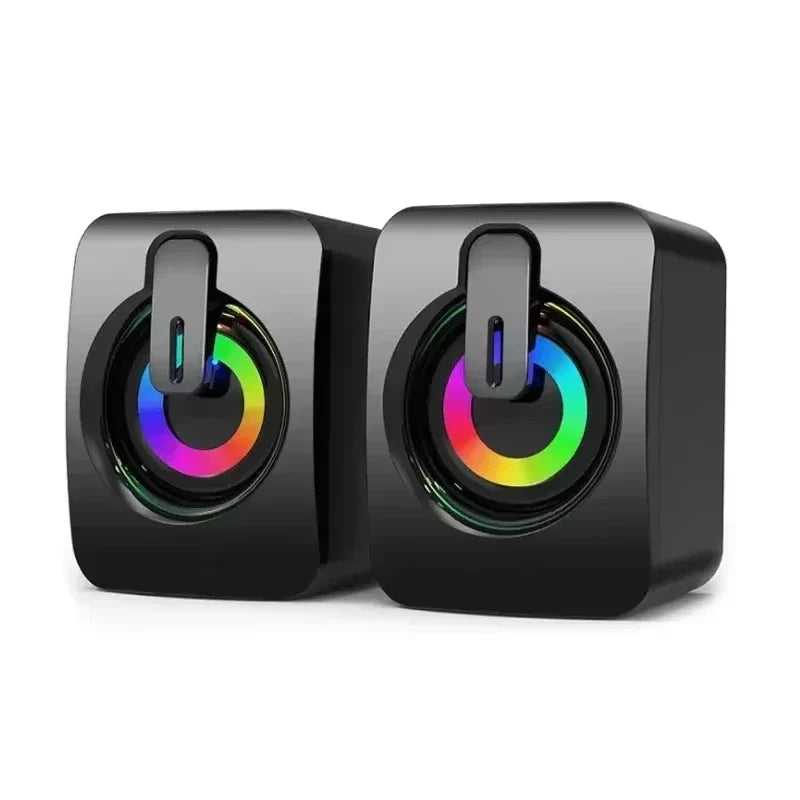 NOCCLILI USB Computer Speaker – LED HiFi Stereo & Microphone