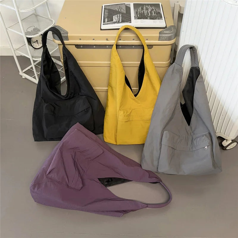 Harajuku Dumpling Shoulder Bag – Large Casual Nylon Hobo Bag
