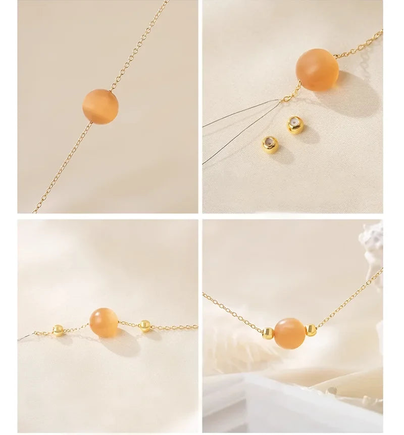 20pcs 18K Gold Plated Brass Rondelle Stopper Beads 3–8mm Silicone