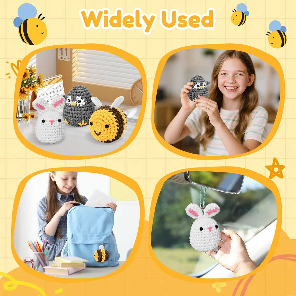 Cute Animal Crochet Kit for Beginners – DIY Wool Yarn Craft Set