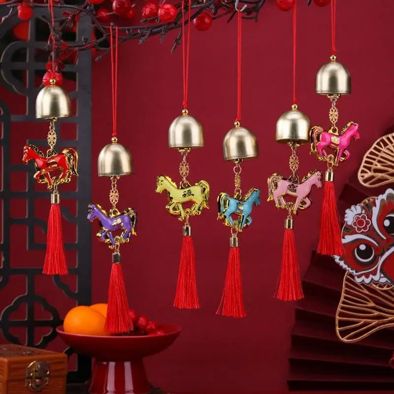 2026 Year of the Horse Wind Chime Pendant Lucky Zodiac Ornament