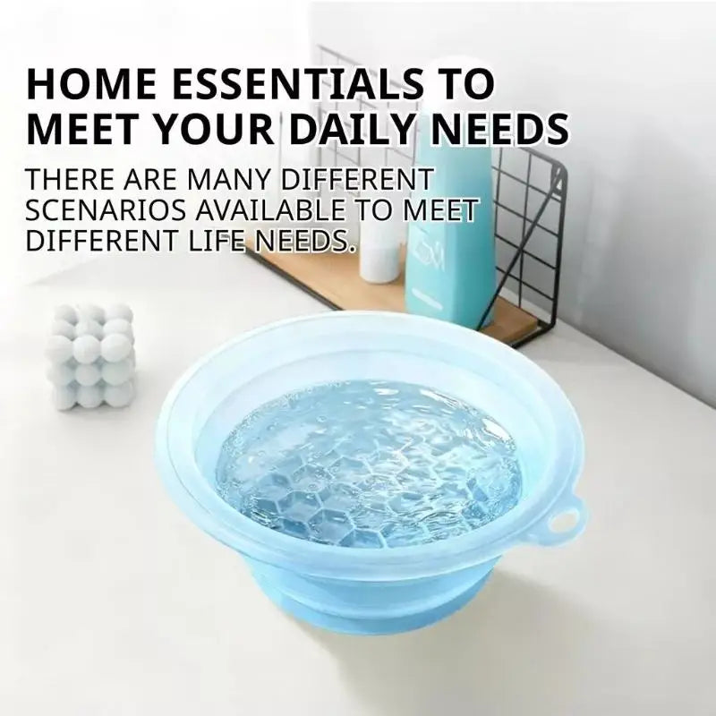 Foldable Silicone Ice Facial Basin – Portable Cold Therapy Bowl