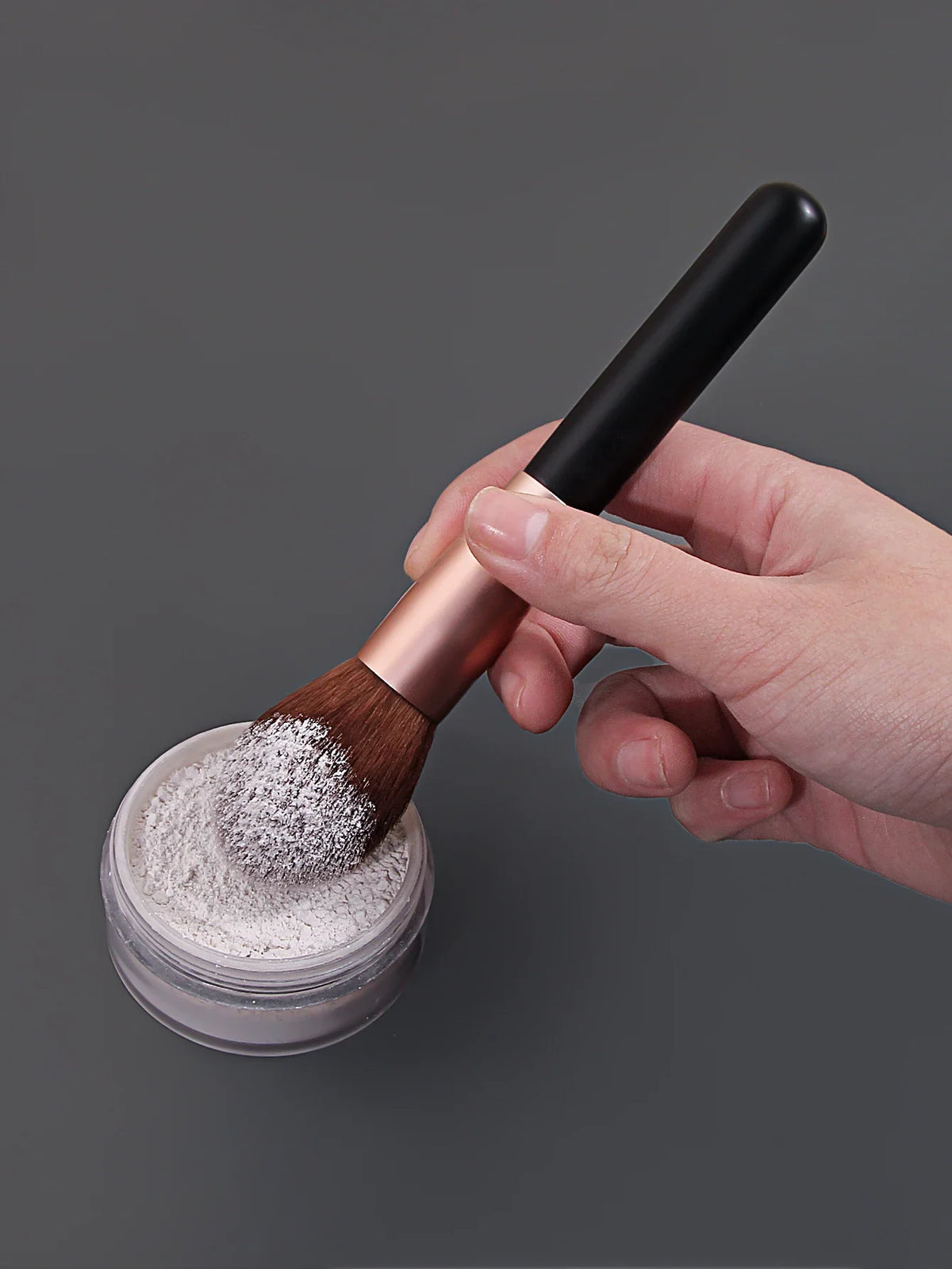 Rose Gold Fluffy Makeup Brush – Powder, Blush & More