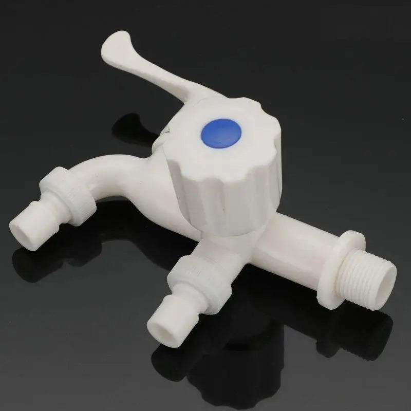 Dual Outlet G1/2" Water Tap – Independent Control & Hose Adapters