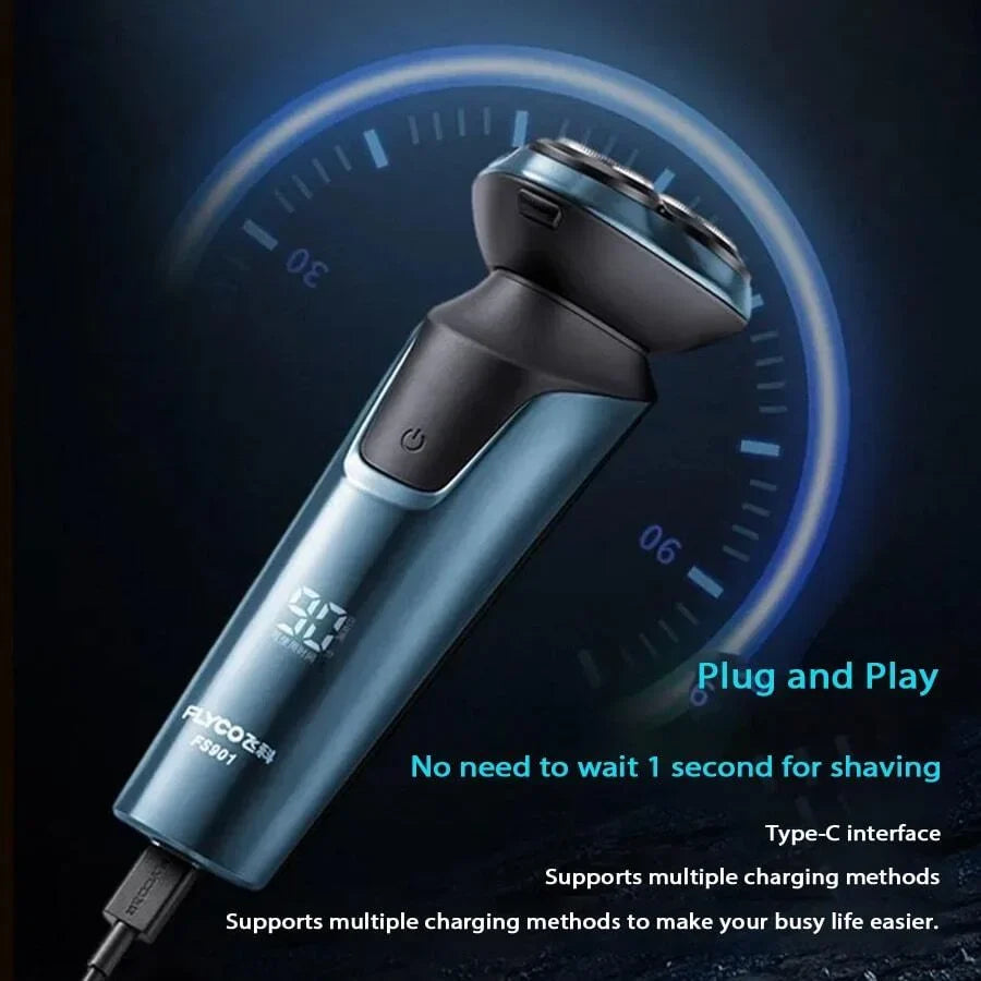 Portable Triple Blade Electric Rotary Shaver | USB-C IPX7