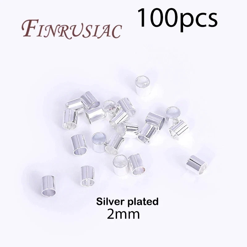 18K Gold Plated Crimp Beads, End Caps & Lobster Clasps