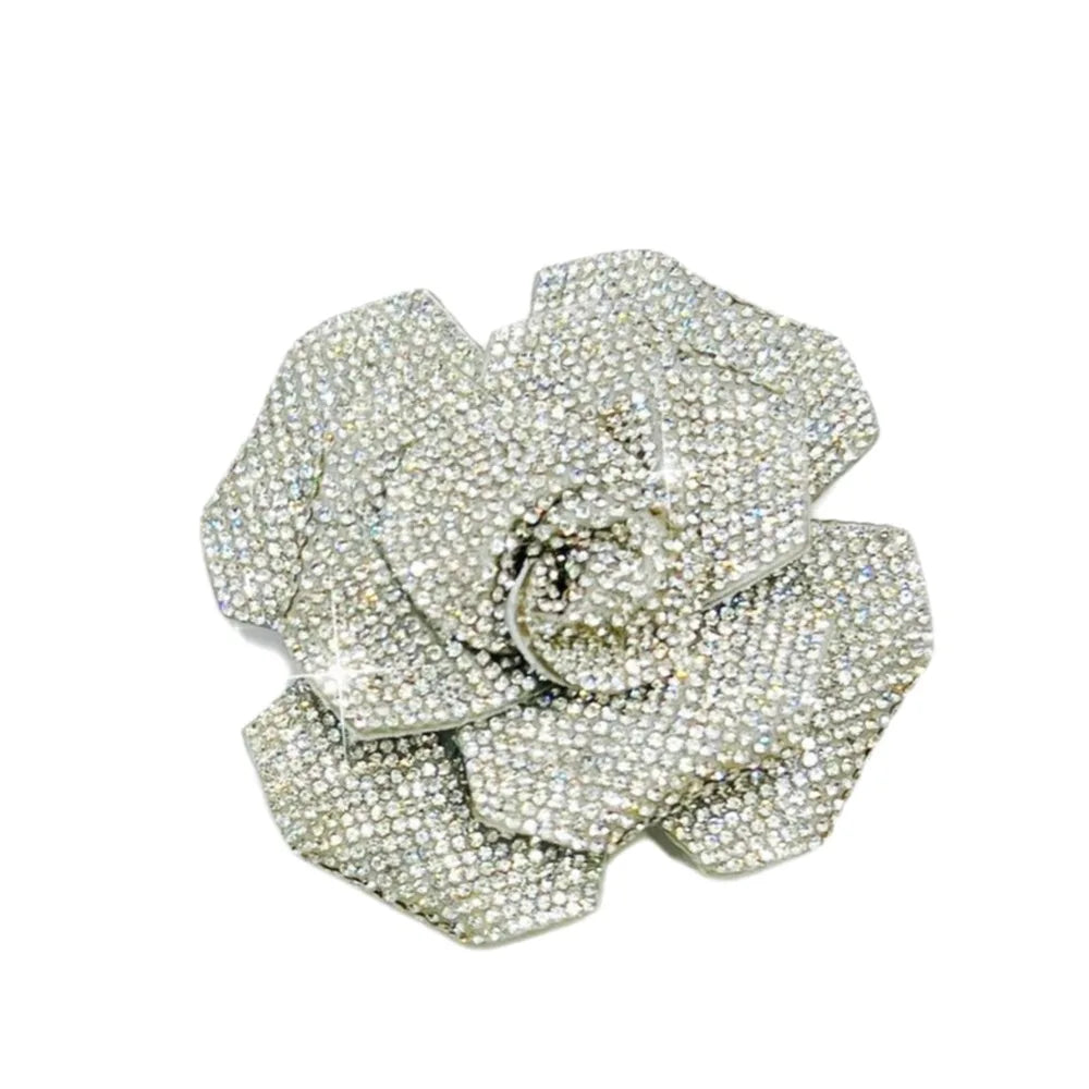 3D Rose Rhinestone Flower Patch – DIY Sparkling Embellishment