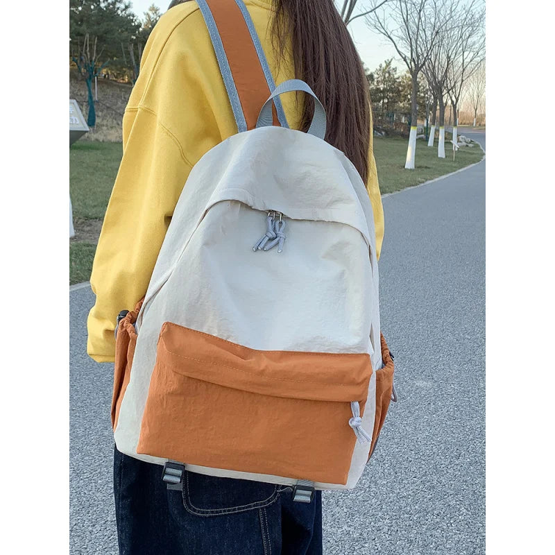 Nixie Girls Patchwork Backpack – Stylish School Shoulder Bag