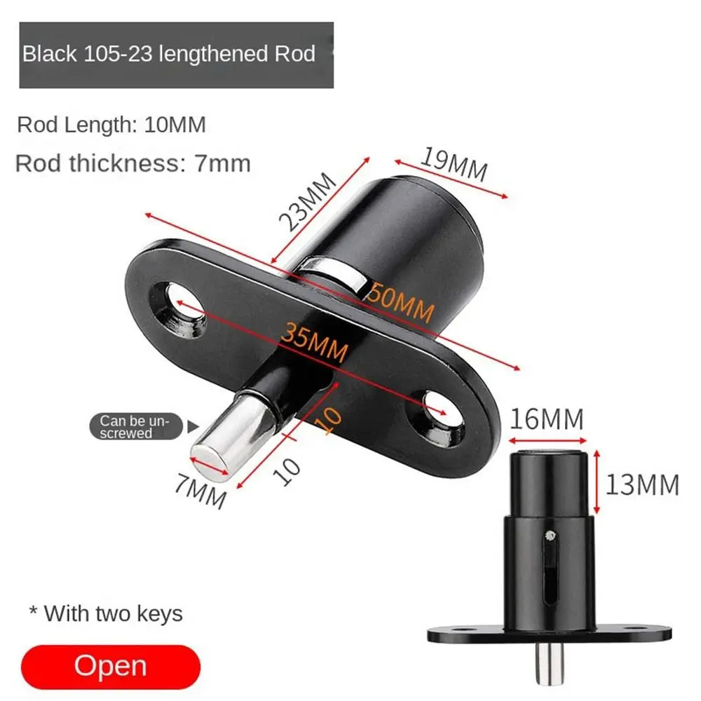 Sliding Door Window Lock with Keys – Zinc Alloy Security Catch