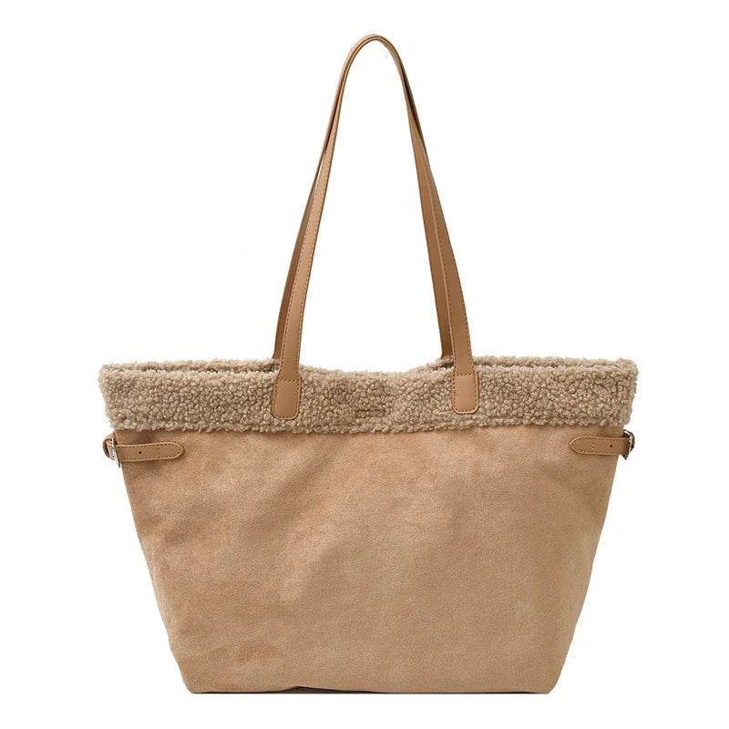 Nixie Vintage Suede Plush Tote Bag – Women's Handbag