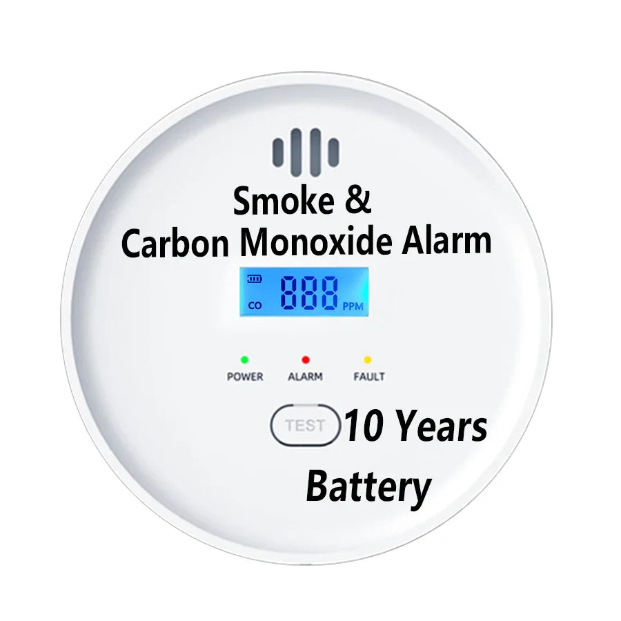 10-Year Battery Smoke & CO Combo Detector | App Alerts, CE