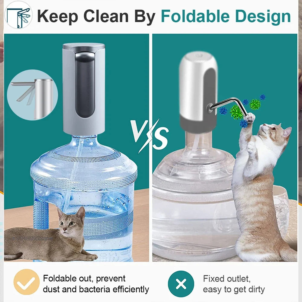 Electric Foldable Water Dispenser Pump – Rechargeable 19L