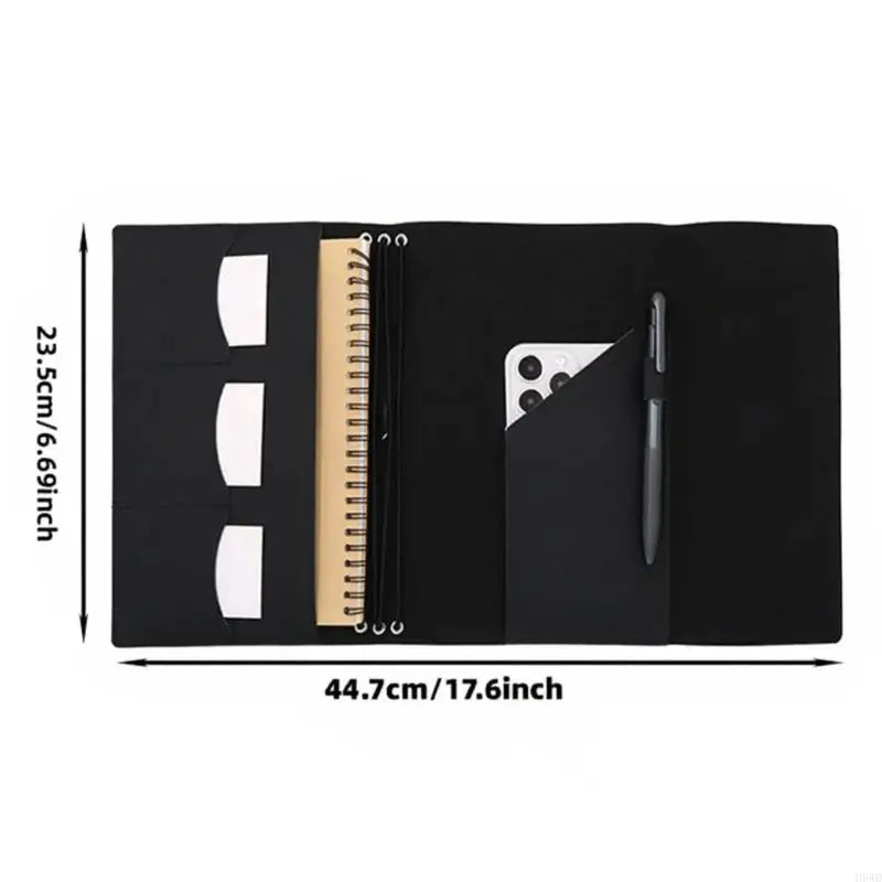 PU Leather Refillable Journal Cover | Pen Loop & Pockets