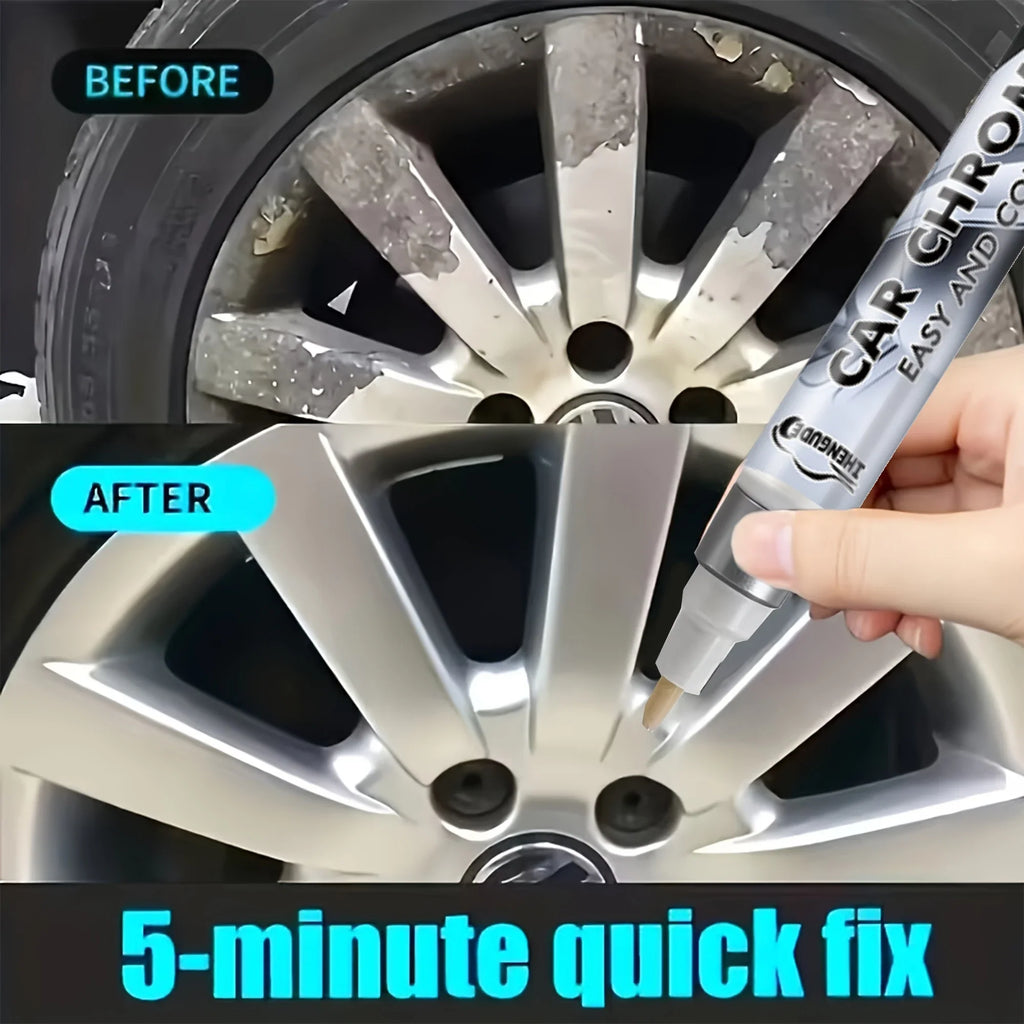 Chrome Repair Pen – Fix Scratches on Auto Parts & Wheel Hubs