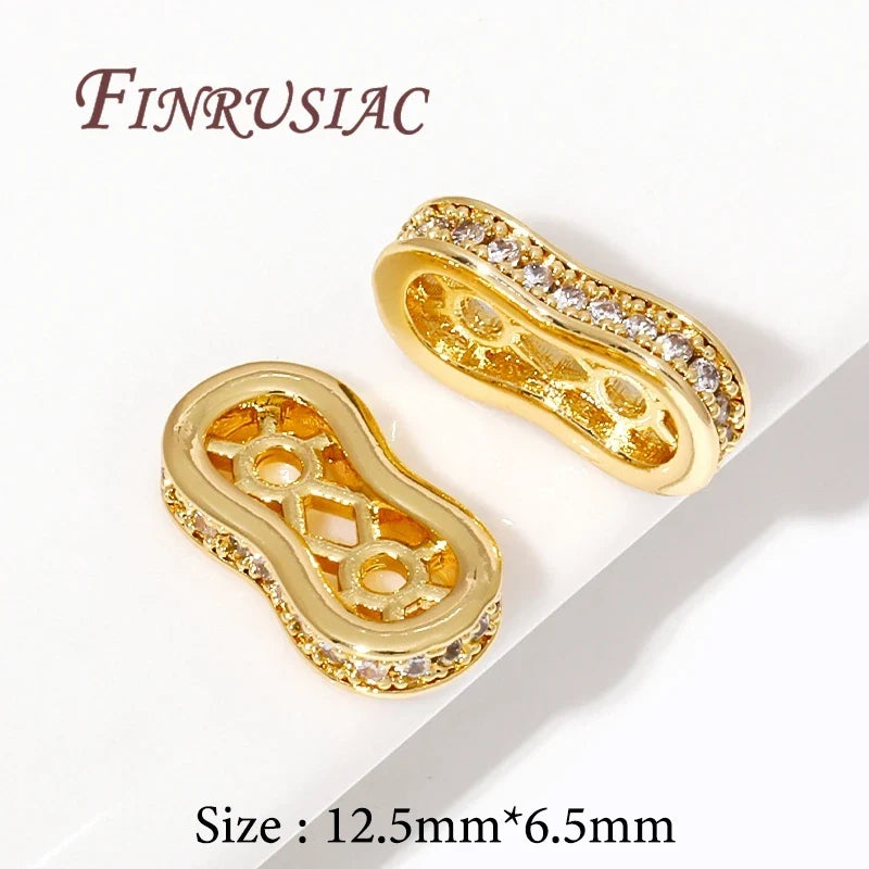 18K Gold Plated Zircon Spacer Beads – DIY Jewelry Findings