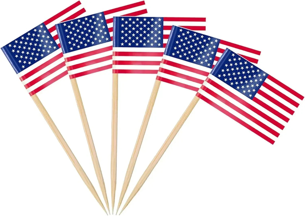 Mexico Flag Toothpicks 100pk – Mini Food Picks & Party Toppers
