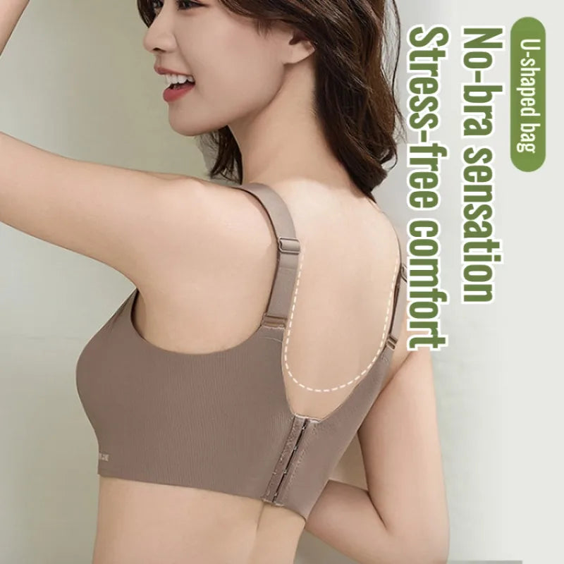Women's Wire-Free 3/4 Cup Gathered Bra | Knit Unlined Style