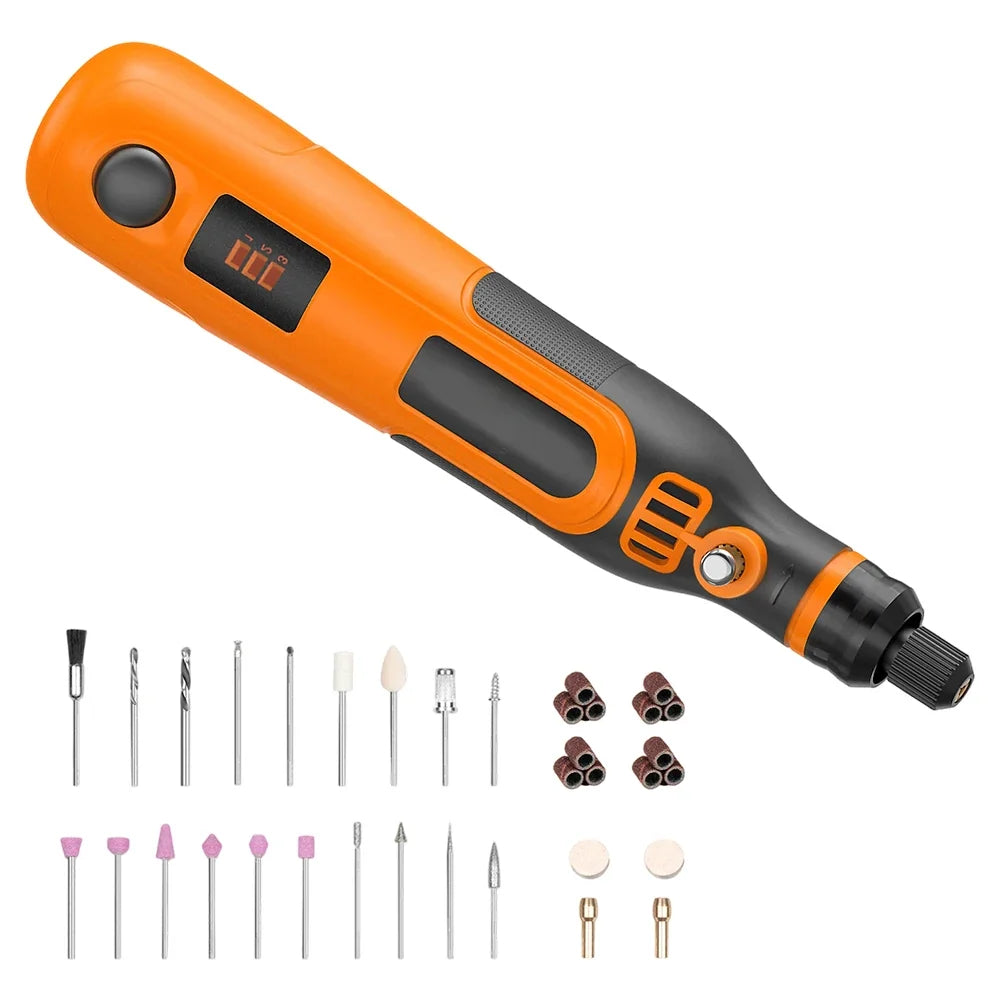 DAZZLEEX 36-Piece Cordless Rotary Tool Kit | Electric Grinder