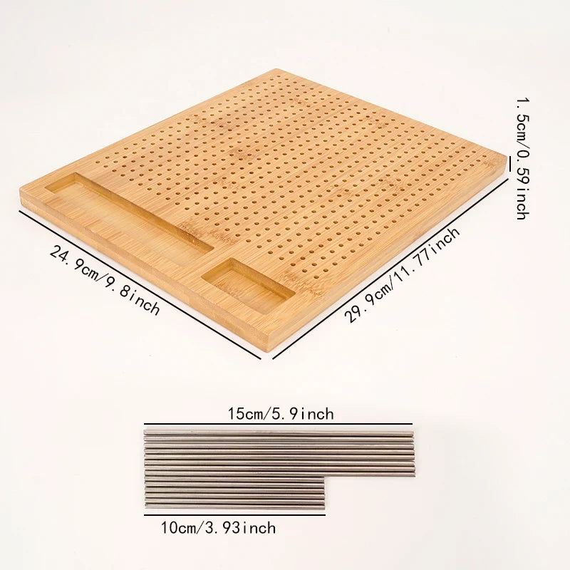 Wooden Knitting Loom Board – DIY Weaving & Blocking Board