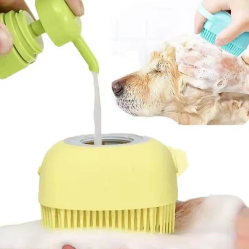 Silicone Pet Bath Massage Glove – Dog & Cat Grooming Brush