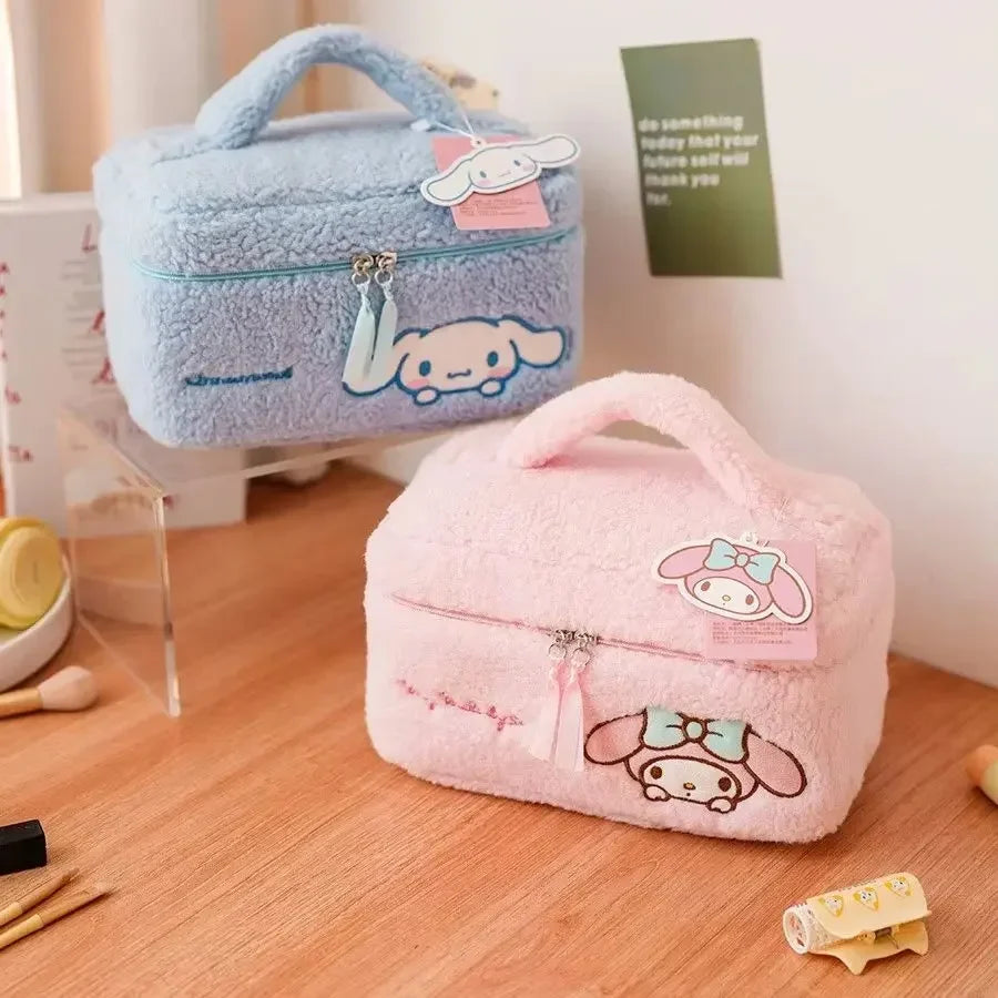 Sanrio Hello Kitty Plush Makeup Bag – Waterproof Cosmetic Pouch