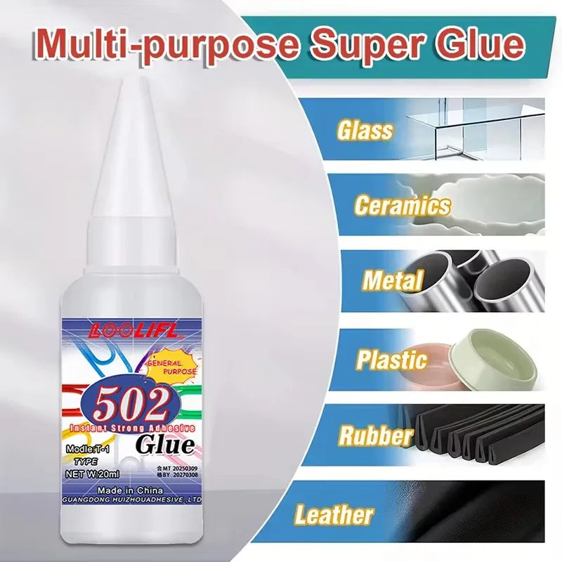 502 Super Strong Quick-Dry Adhesive | Multi-Surface Liquid Glue