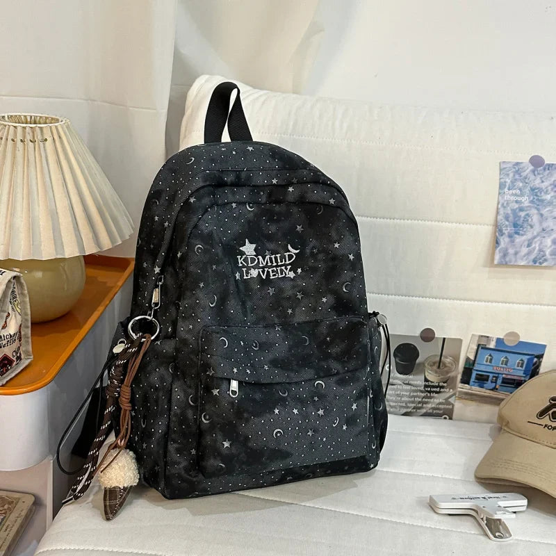 Nixie Tie-Dye Star Backpack – School & College Nylon Bag