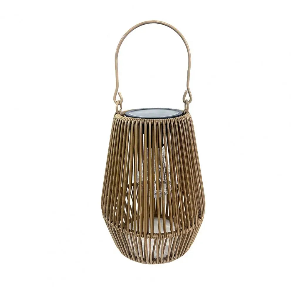 Woven Solar Lantern – Auto On/Off Outdoor Hanging Light