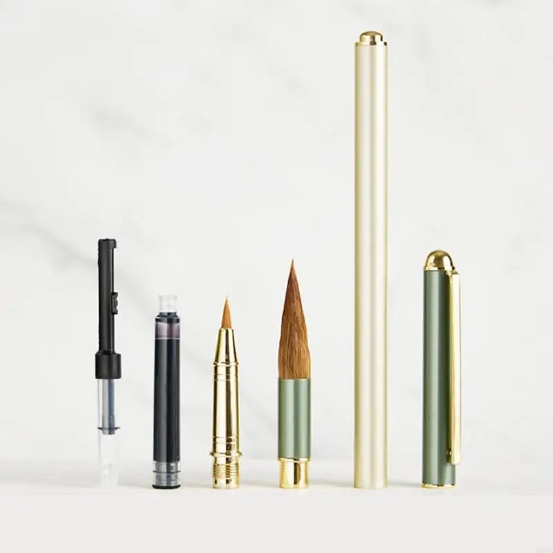 Metal Chinese Brush Pen Set – Ink Converter & 4 Cartridges