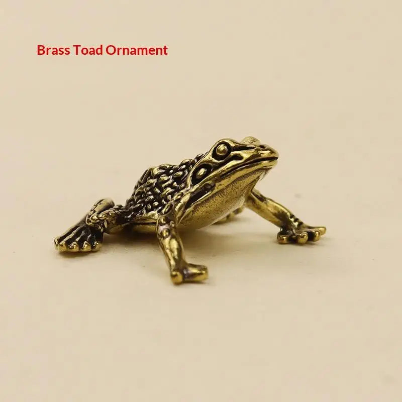 Brass Feng Shui Money Toad Statue – Lucky Fortune Figurine