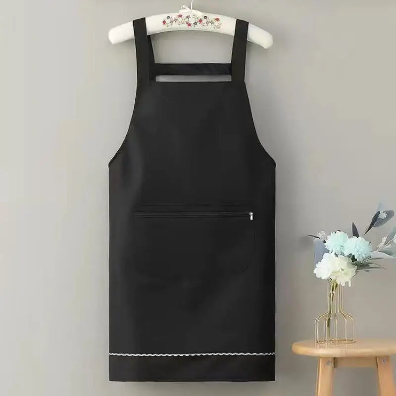 Waterproof PVC Apron for Women & Men | Zippered Pocket