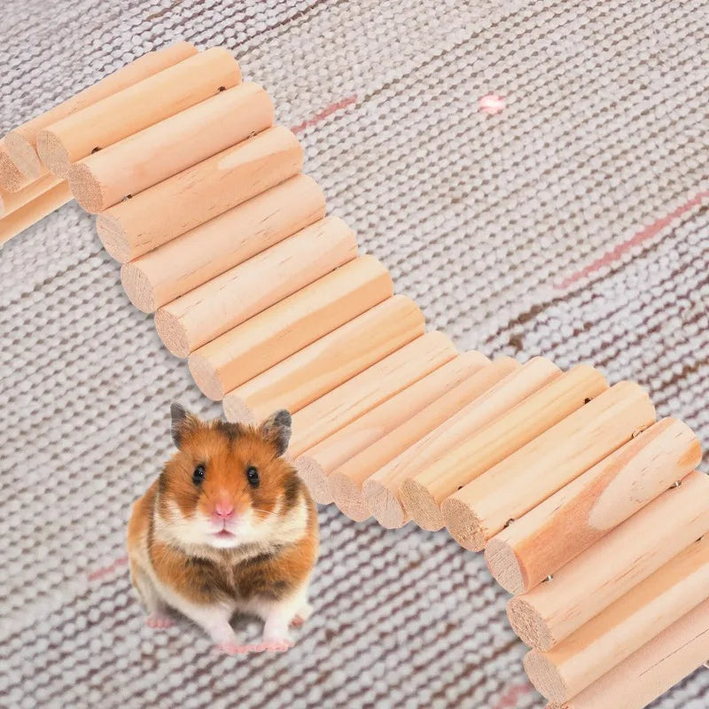 Wooden Hamster Climbing Ladder – Small Pet Training Rack