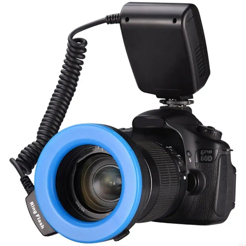 Ring Flash Light LCD 7 Modes & 8 Adapters for DSLR Camera