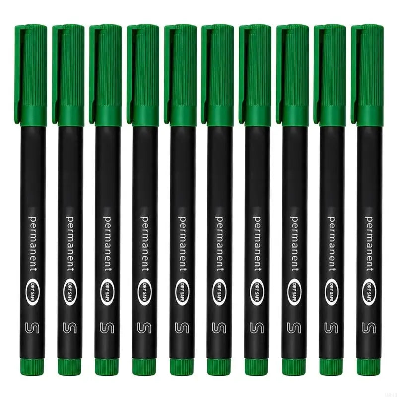 Fine Point Permanent Markers 10-Piece Set | Oil-Based Ink