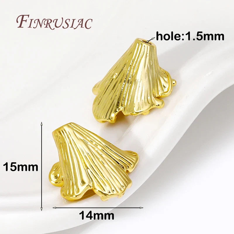 Morning Glory 18K Gold Plated Flower Bead Caps – DIY Jewelry