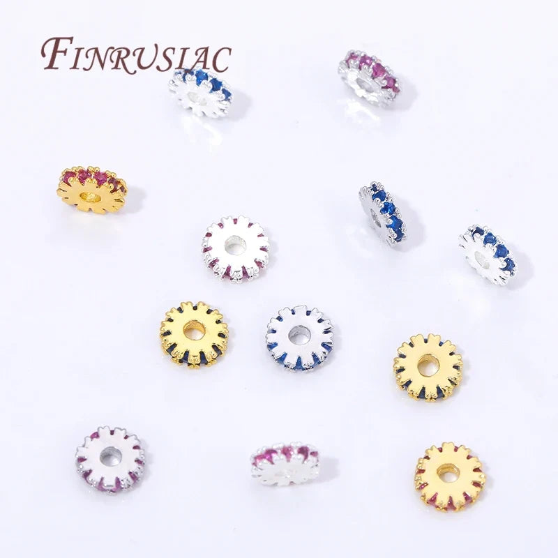 5mm 18K Gold Plated Brass Spacer Beads for Jewelry Making