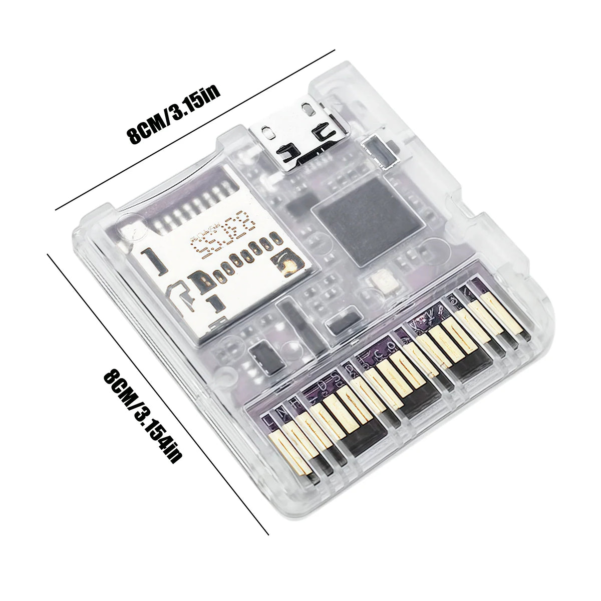 DSpico Transparent Game Cart Case RP2040 MCU NDS 3DS