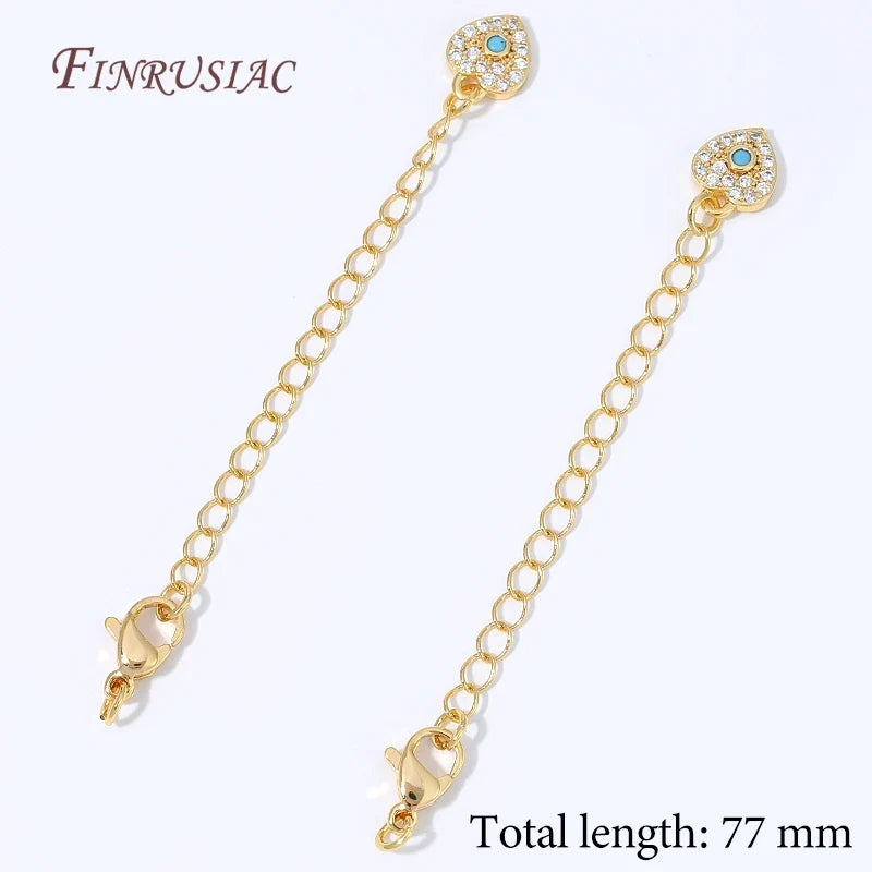 18K Gold Plated Necklace Extender Chain with Lobster Clasp