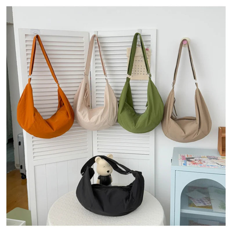 Women's Large Capacity Nylon Crossbody Hobo Bag | Nixie