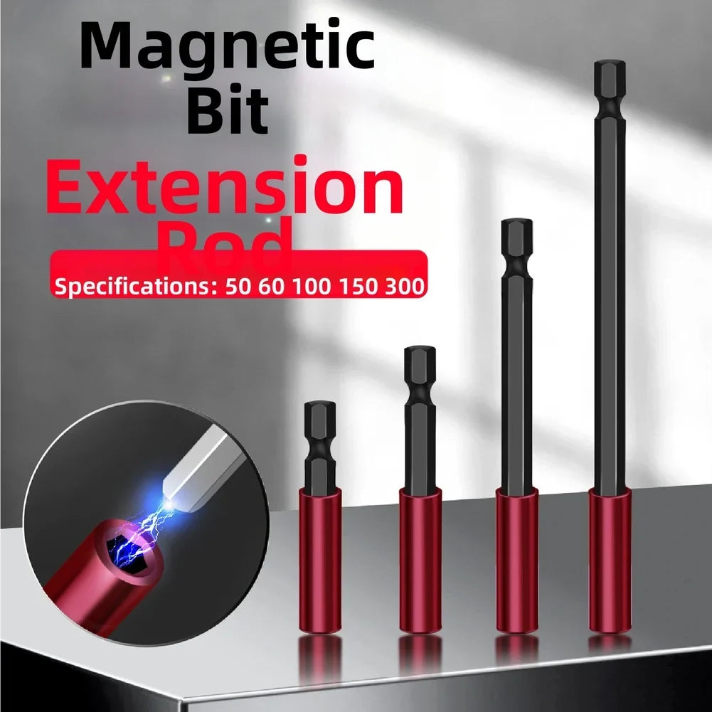 Magnetic Hex Shank Extension Rods 3/5 Pack – 50–300mm Quick Release